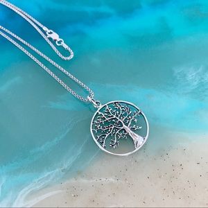 “TOP SELLER” Sterling Silver Tree Of Life Necklace, Fortune Silver Necklaces
